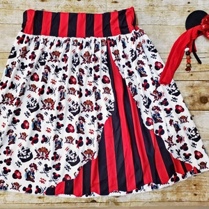 RESTOCKED 6/5 Mommy Disney pirate skirt, Disney world outfit, Cruise pirate night adult skirt Adult pirate skirt Mom&#39;s pirate skirt. Ears