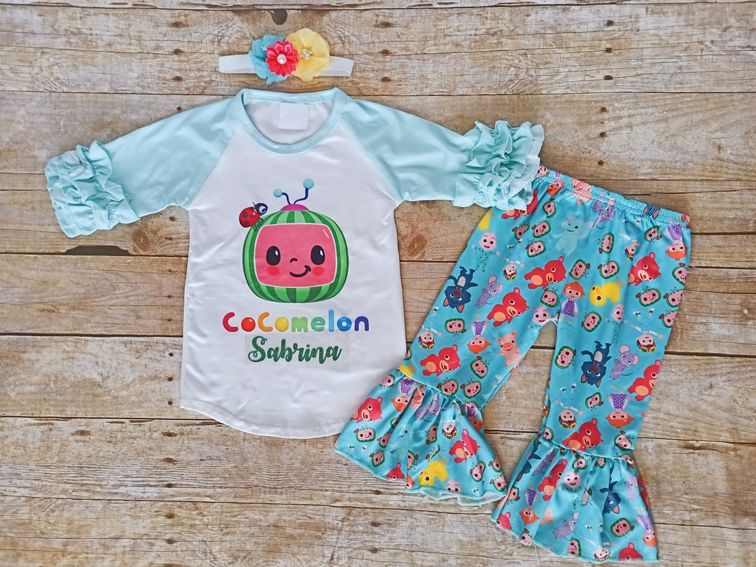 Melon Cartoon Outfit. Girl Melon Outfit Toddler Melon Pants Etsy