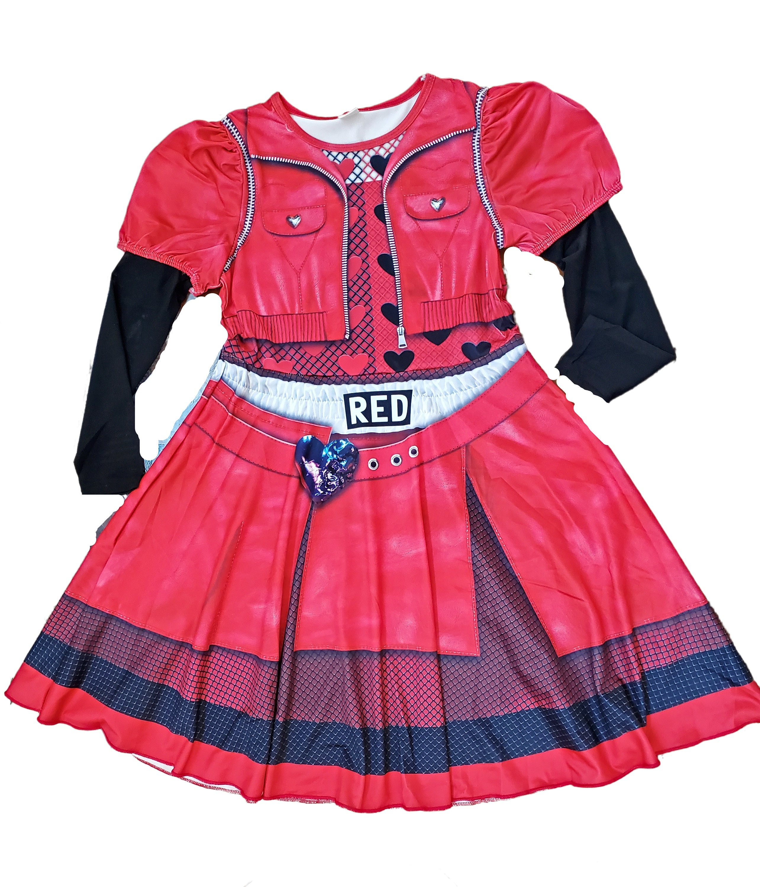 red dress descendants Disney Descendants Rise of Red Queen of Hearts Costume Size Women's 2XL  18-20