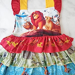 Restocked 7/5 Lion King twirl dress,  Disney ruffle dress, Birthday Simba. Lion king Disney dress.