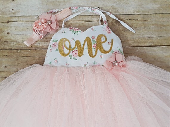 Floral first birthday outfit sales