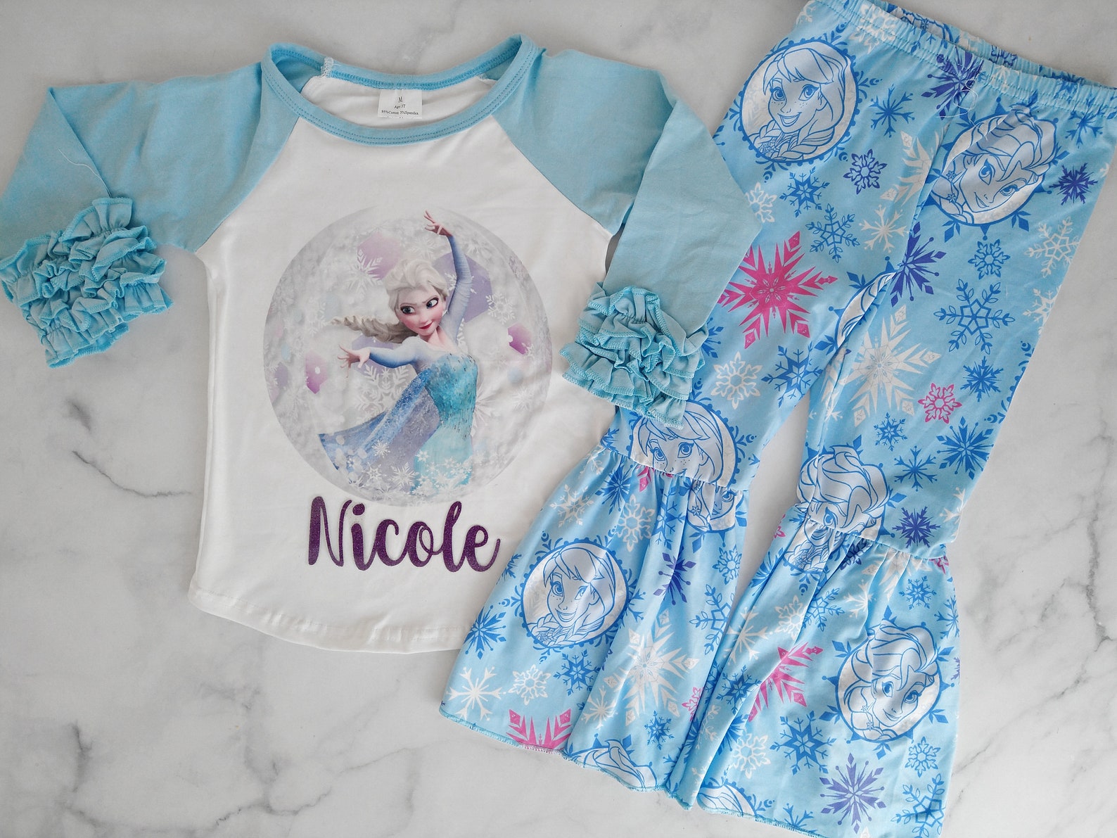 Frozen Outfit. Girl Frozen Outfit Toddler Frozen Elsa Pants Etsy