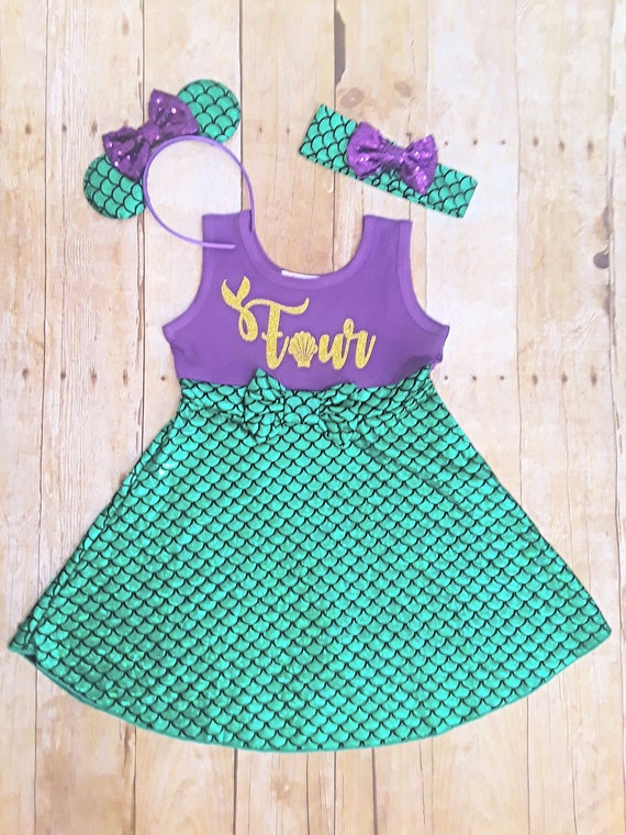 mermaid 4th birthday outfit