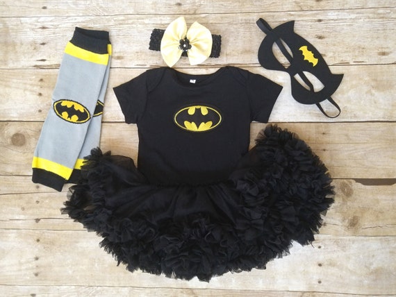 Batman Batgirl Superhero Halloween costume baby girl dress, Tutu