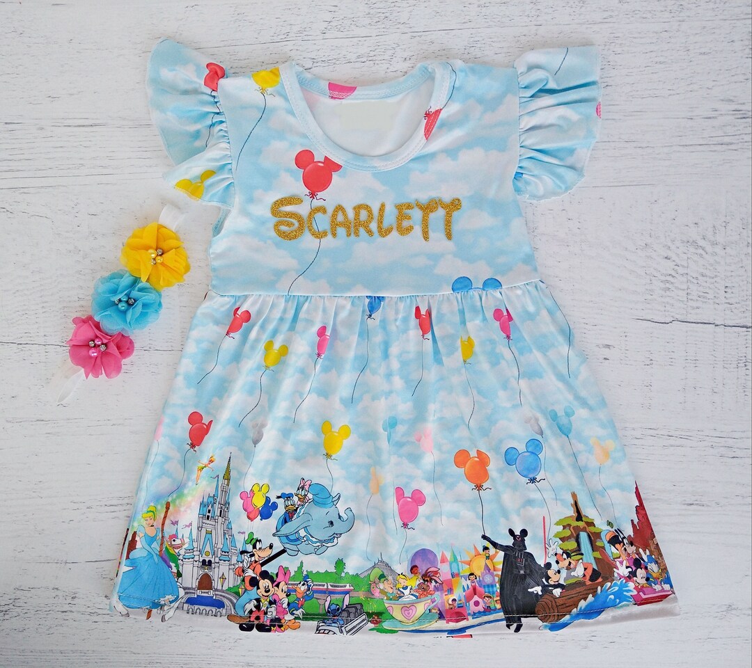 Disney Dress, Disney World Dress, Birthday Disney Girl Dress, Disney