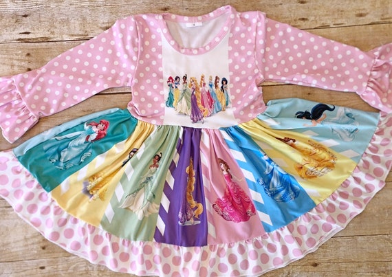 Restocked Princess Dress Twirl, Panel. Disney Panel Dress Birthday Ariel  Cinderella Belle Jasmin, Tangle Snow White Tiana. - Etsy