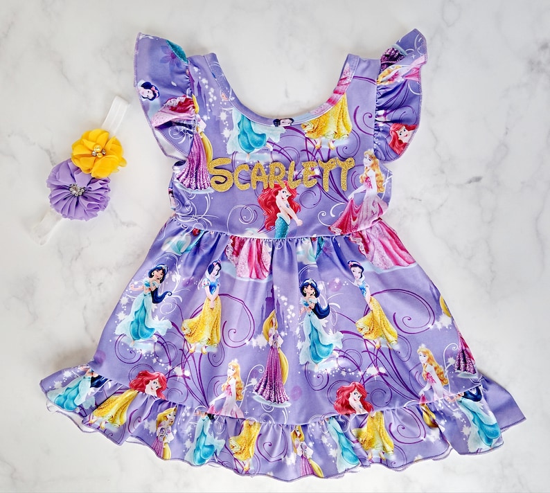 Disney Princess Dress Disney Dress Birthday Princess Dress Etsy