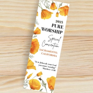 JW Sacramento Special Convention Pure Worship Bookmark