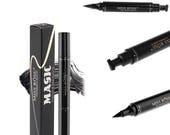 Miss Rose Professional Stamped Wing Eyeliner Black Makeup Waterproof Double Head Cat eye Liquid Pencil