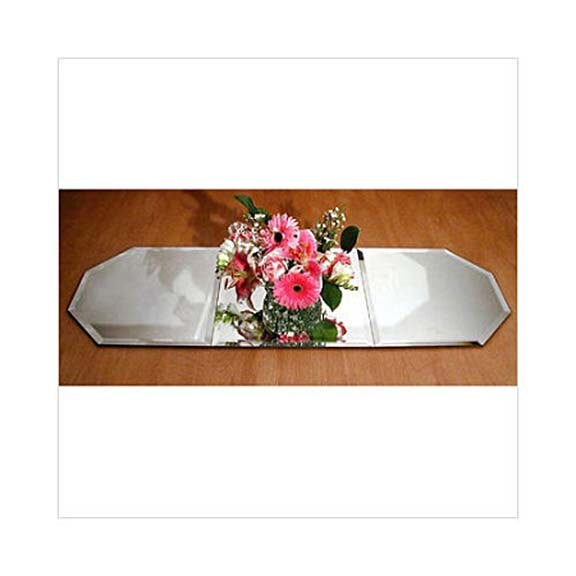 Decorative Mirrored Glass Three Piece Table Runner Etsy