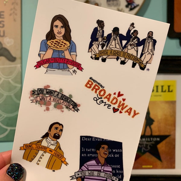 Broadway Sticker Sheet (6 stickers)