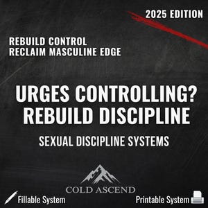Urge Control Journal for Men – Cold Sheet to Track Relapse & Rebuild Dopamine Discipline (Fillable PDF)
