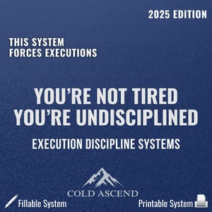 Execution Discipline System for Men – Rebuild Focus, Kill Laziness & Lock In Daily Control | Fillable PDF
