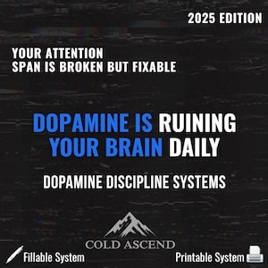 Dopamine Reset Sheet – Reclaim Focus & Kill Distractions | Fillable Tracker for Men