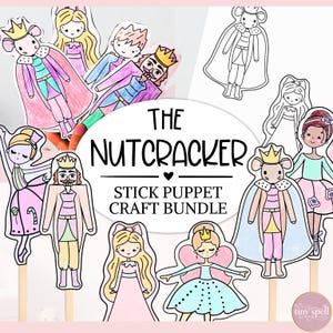 Nutcracker Ballet Stick Puppet Craft Bundle | Printable Templates (PDF Download)
