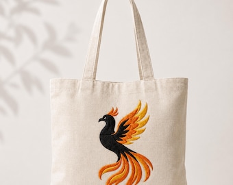 Phoenix Machine Embroidery Design, Firebird Digital File, 5 Sizes, 10 Formats