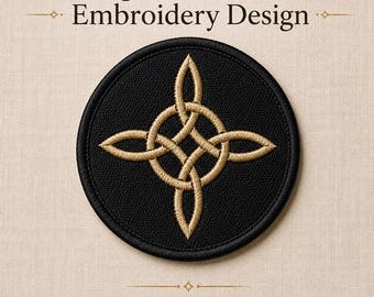 Machine Embroidery Design Witch’s Knot- Witchy Protection Symbol- Pagan Minimalist Embroidery File- Digital Download