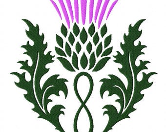 Scottish Thistle Machine Embroidery Design – Mystical Celtic Flower Pattern – Digital Download