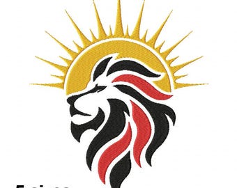 Leo Zodiac Machine Embroidery Design, Astrology Horoscope Symbol, Royal Lion Digital File Download