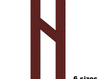 Hagalaz Rune Machine Magic Embroidery Design, Norse Viking Symbol File, Scandinavian Rune, Digital Download