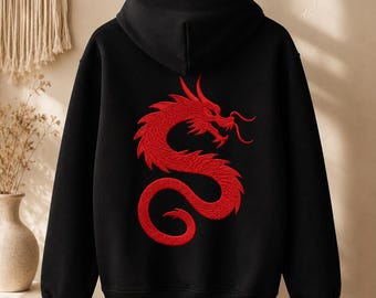 Chinese Dragon Embroidery Design- Machine Embroidery File- Digital Download