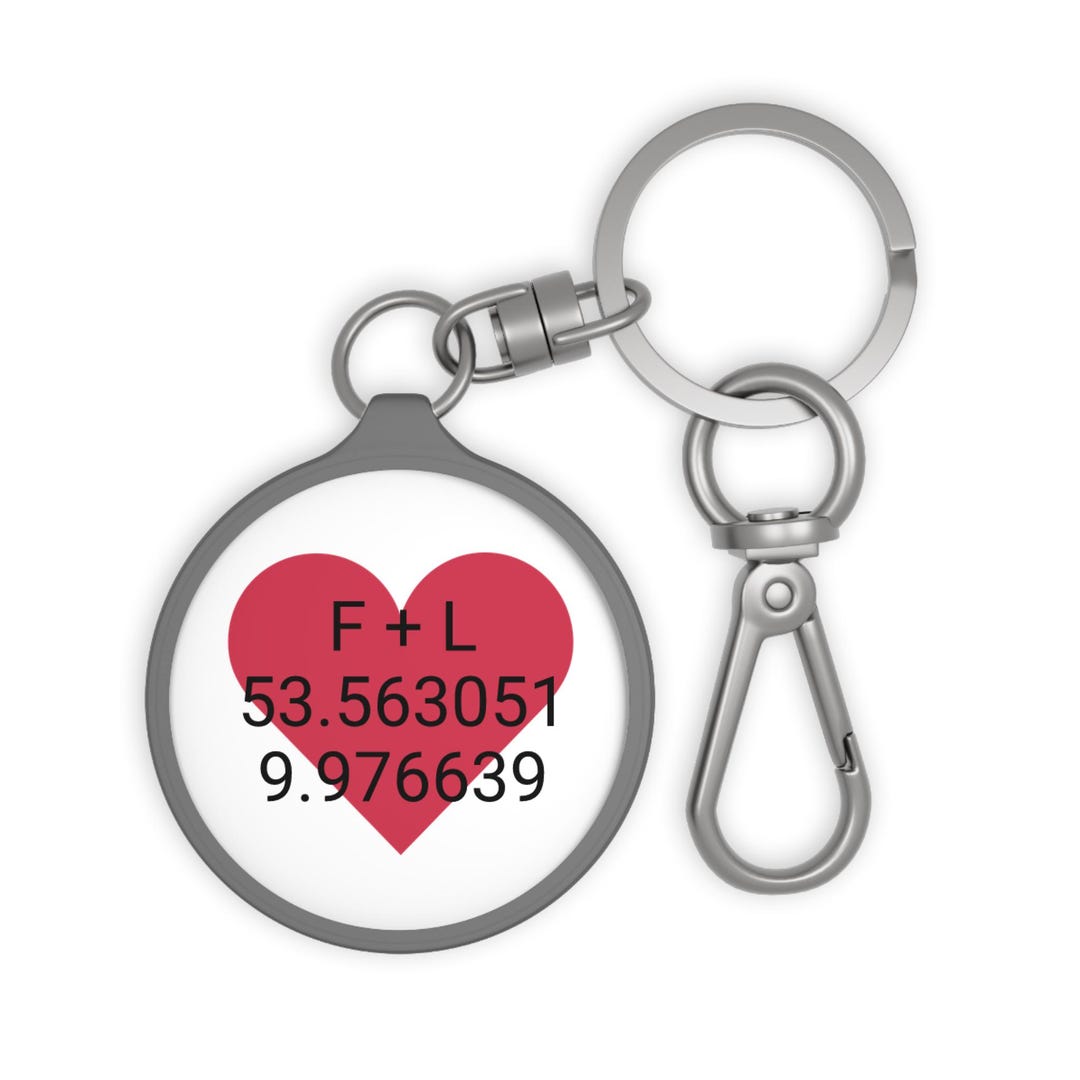 Personalized Couples Keychain: Initial Charms, Love Token