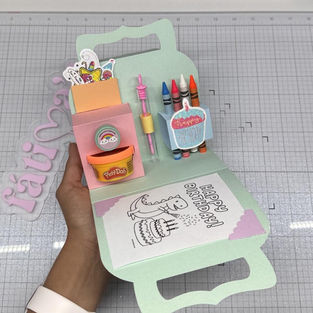 Kids Activity Box SVG Template, Birthday Favor Craft Bag (digital ...