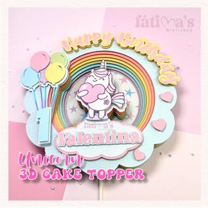 3D Cake Topper Unicorn