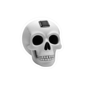 Skull Kiss-Cut Stickers | Edgy Laptop Decals, Gothic Decor, Halloween Party Supplies, Unique Gift for Teens, Graphic Stickers
