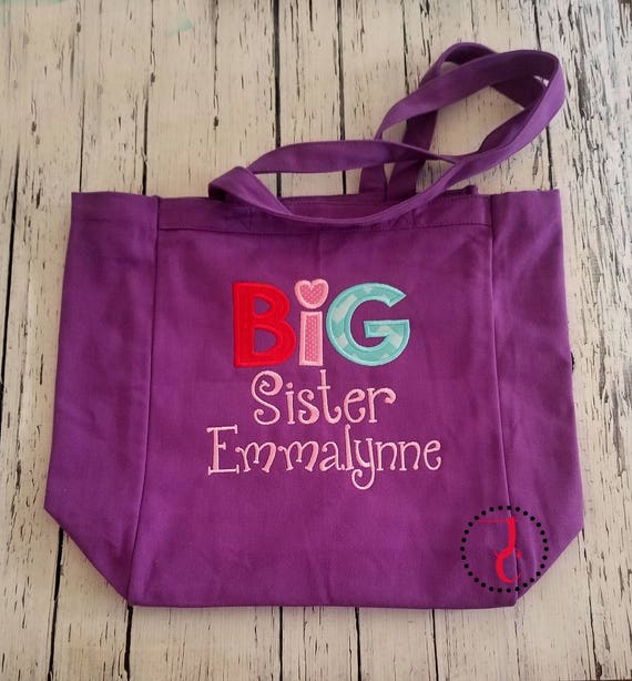 Big Sister Bag Big Sister Gift Big Sister Announcement Big Etsy