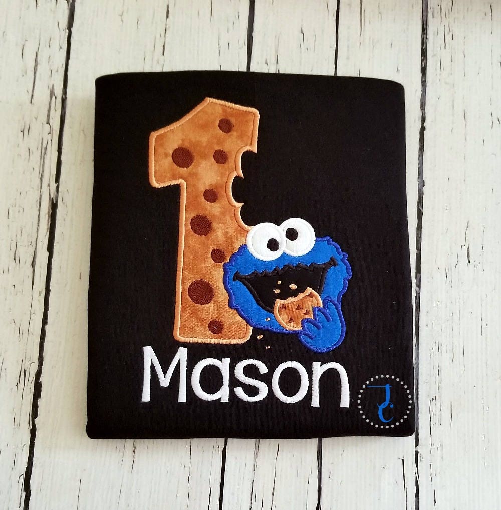 cookie monster birthday shirt