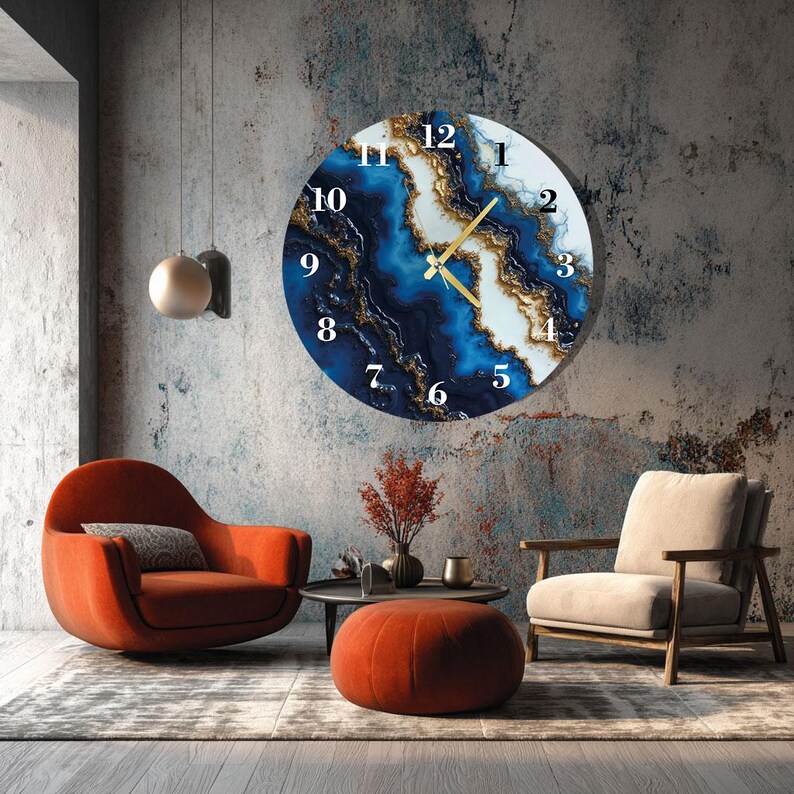 Oversized Wall Clock
Abstract Wall Clock
Glass Wall Clock
Blue Wall Clock
Gold Wall Clock
Modern Wall Clock
Glass Wall Art
Home Decor
New Home Gift
Kitchen Wall Clock
Living Room Decor
Large Wall Clock
Housewarming Gift