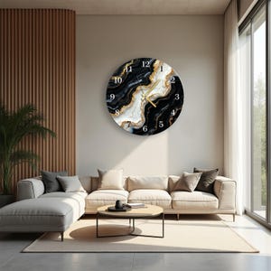 Große Glaswanduhr, Wohnzimmer Küche Wanddekoration Kunst, Housewarming Gift