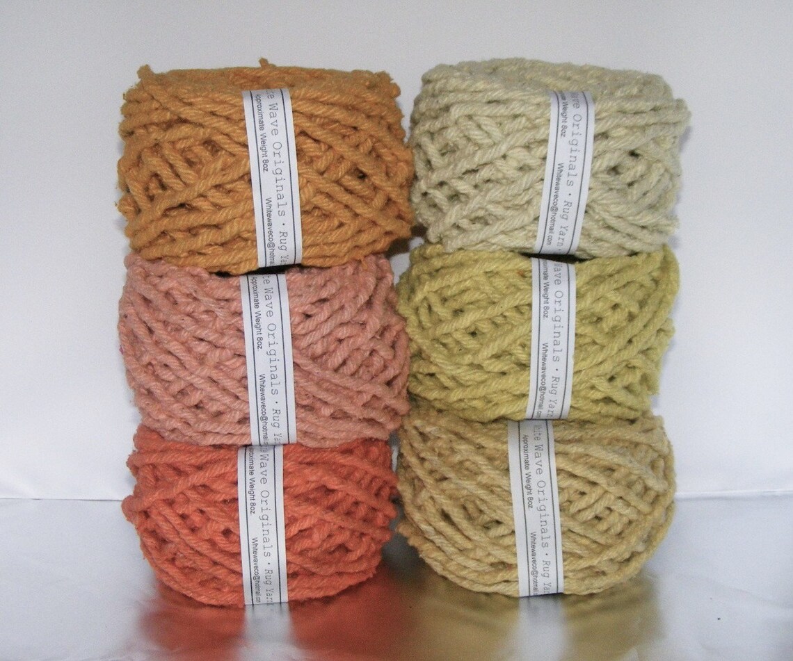 Hand Dyed Cotton Rug Yarn Orange Golden Orange Peach Etsy