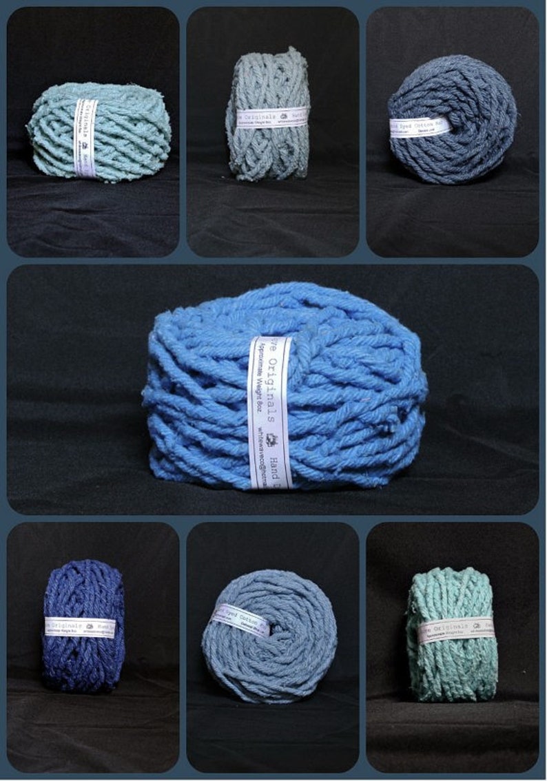Hand dyed cotton Rug Yarn Colors Blue Colonial Blue Denim Etsy