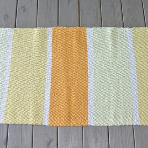 Hand Woven Rug 2' x 6' yellows image 4