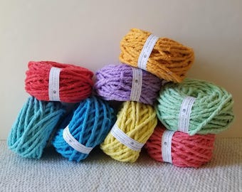 Hand dyed cotton Super Bulky Rug Yarn- *SEE DESCRIPTION* for changes- 42 colors now in one listing!  Plus special dye batches