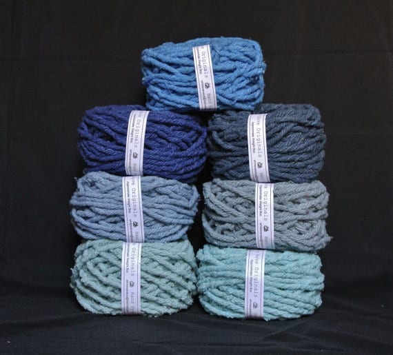 Hand dyed cotton Rug Yarn Colors Blue Colonial Blue Denim Etsy
