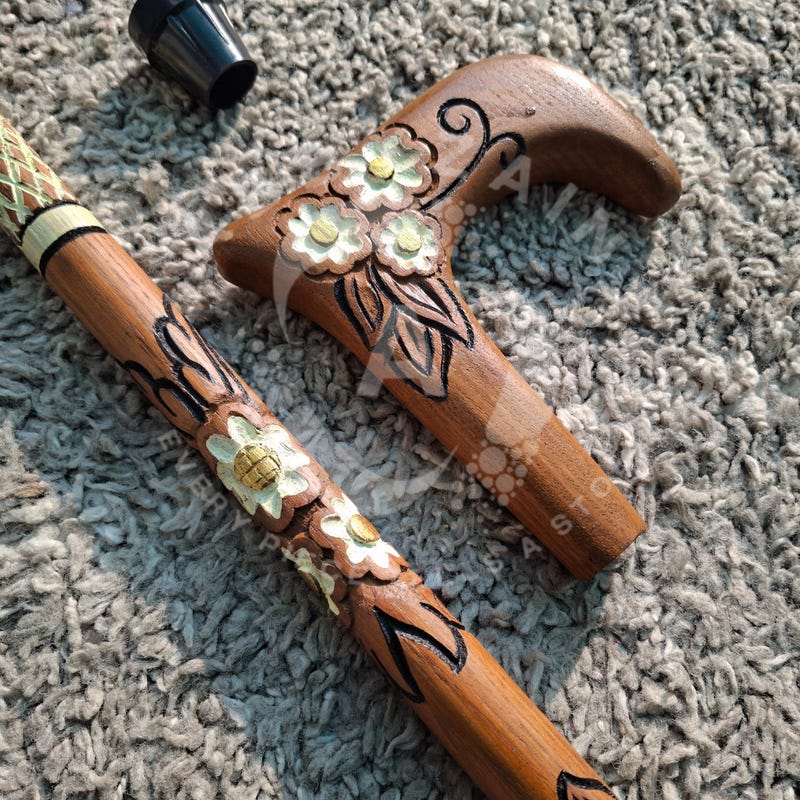 Flower Walking Stick Etsy