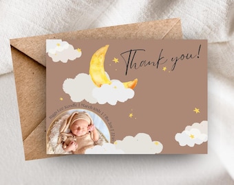 Twinkle Twinkle Little Star Thank You Card Template