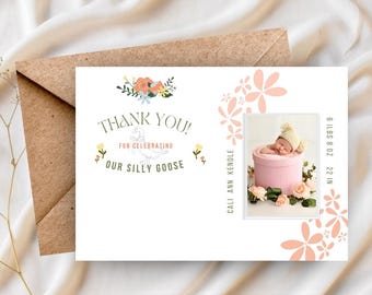 Silly Goose Baby Shower Thank You Template