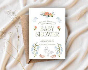 Silly Goose Baby Shower Invitation Template