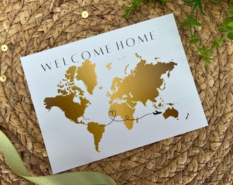 Welcome Home Travel Card, Welcome Home Postcard, Travel Agent Welcome Home Card