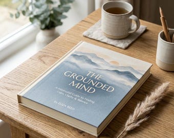 Ångest-arbetsbok - Utskrivbar självhjälpsarbetsbok + interaktiv app + spårare | Grounded Mind PDF, direktnedladdning