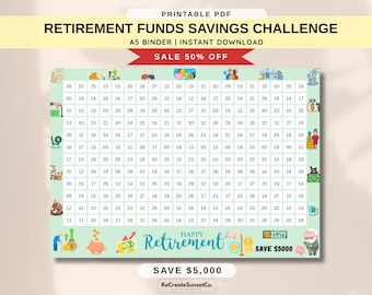 Retirement Funds Savings Challenge 2026 Savings Challenge Save 5000 A5 Savings Inserts Cash Stuffing Binder Tracker Cash Tracker Printable