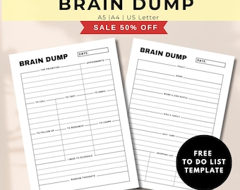 Planejador de Desabafo: Lista de Tarefas Diárias Imprimível (Download Digital)