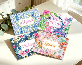 Personalized Mahjong Card Cover and Plastic Sleeve for LARGE card | National Mahjong League Card Protector | Custom Monogram | Mahjong Gift