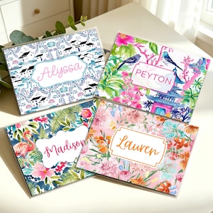 Personalized Mahjong Card Cover and Plastic Sleeve for LARGE card | National Mahjong League Card Protector | Custom Monogram | Mahjong Gift