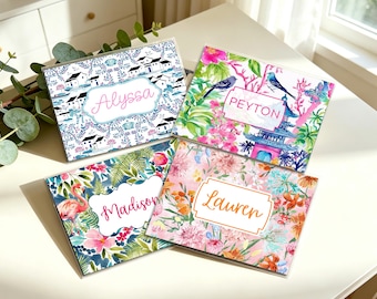 Personalized Mahjong Card Cover and Plastic Sleeve for LARGE card | National Mahjong League Card Protector | Custom Monogram | Mahjong Gift