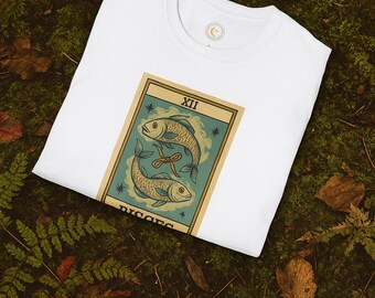 Pisces Zodiac T-Shirt, Astrology Tee, Comfortable Unisex Shirt, Gift for Pisces, Horoscope Apparel, Birthday Celebration, Tarot Tee